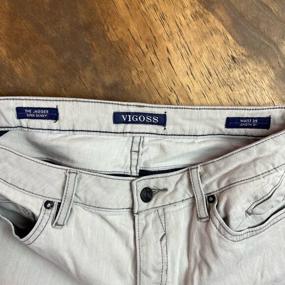 Vigoss Womens Jeans Light Gray The Jagger Super Skinny Stretch 29x31 - Picture 9 of 11